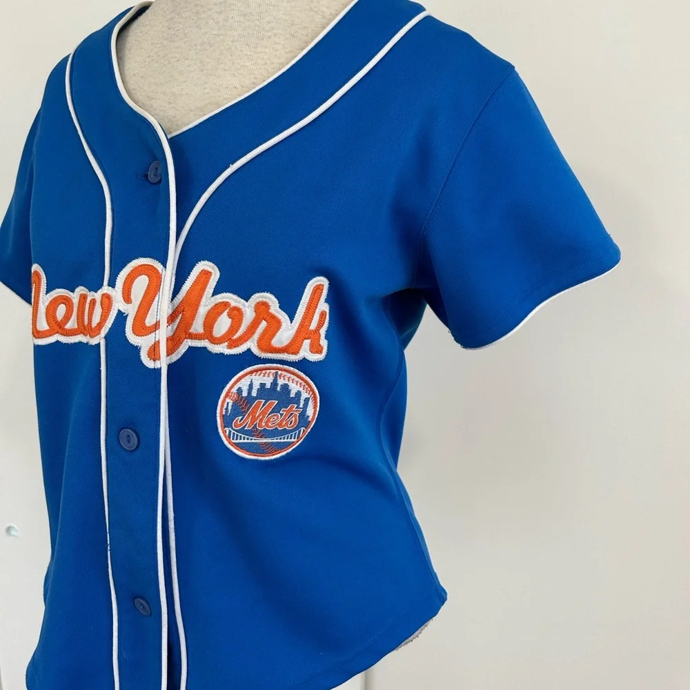 New York Mets Genuine Merchandise By Lady Slugger Jersey Blue/Orange/ White - Picture 2 of 9